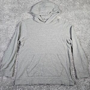 James Perse Sweater Womens 3 Large Gray Hooded Pullover Long Sleeve